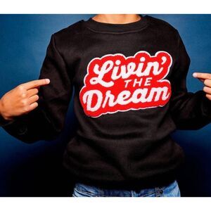 Lola + The Boys “Livin’ the Dream” Black Sweatshirt – Size 12 (Girls)